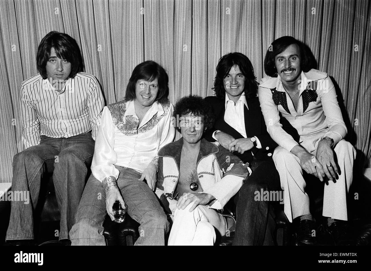 British Pop, il gruppo Hollies. 1 marzo 1976. Foto Stock