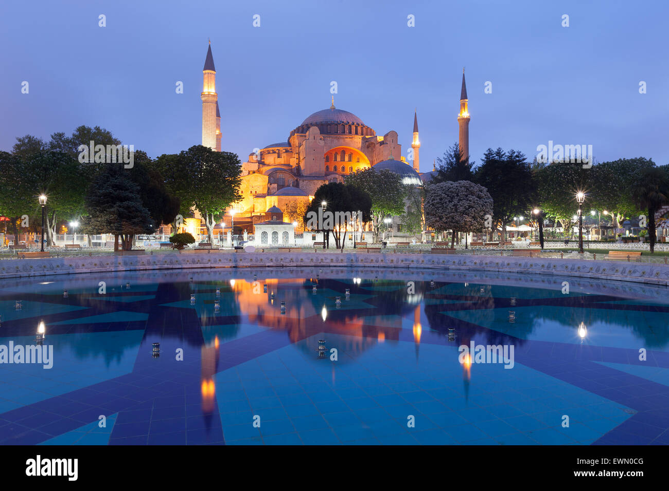 La basilica di Santa Sofia (Hagia Sophia) museum di Istanbul, Turchia Foto Stock