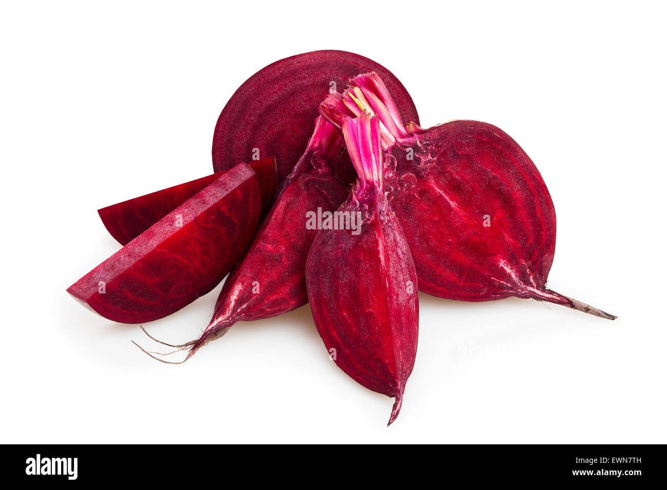 La barbabietola rossa isolato Foto Stock