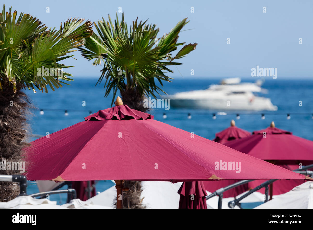 ombrelloni da spiaggia Foto Stock