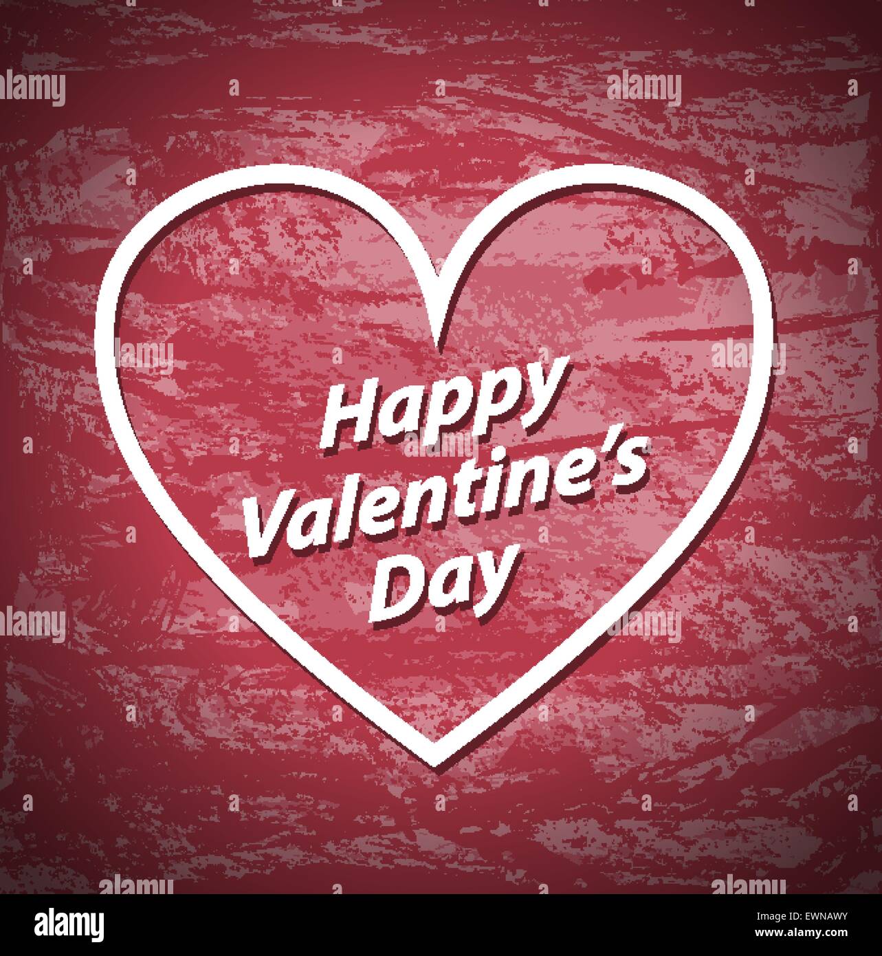 Il giorno di San Valentino Rossi sfondo grunge con cuore bianco. Eps vettoriali10. Illustrazione Vettoriale