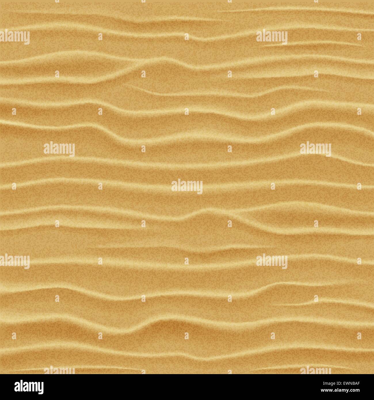 La consistenza della sabbia. Dune di sabbia del deserto - vista da una altezza. Illustrazione Vettoriale. Illustrazione Vettoriale