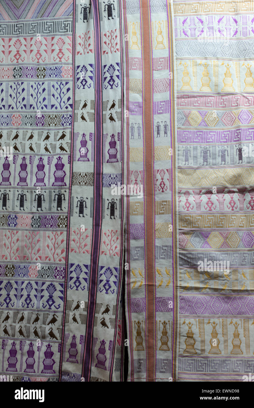 Intrecciato tessili, Bumthang, Bhutan Foto Stock