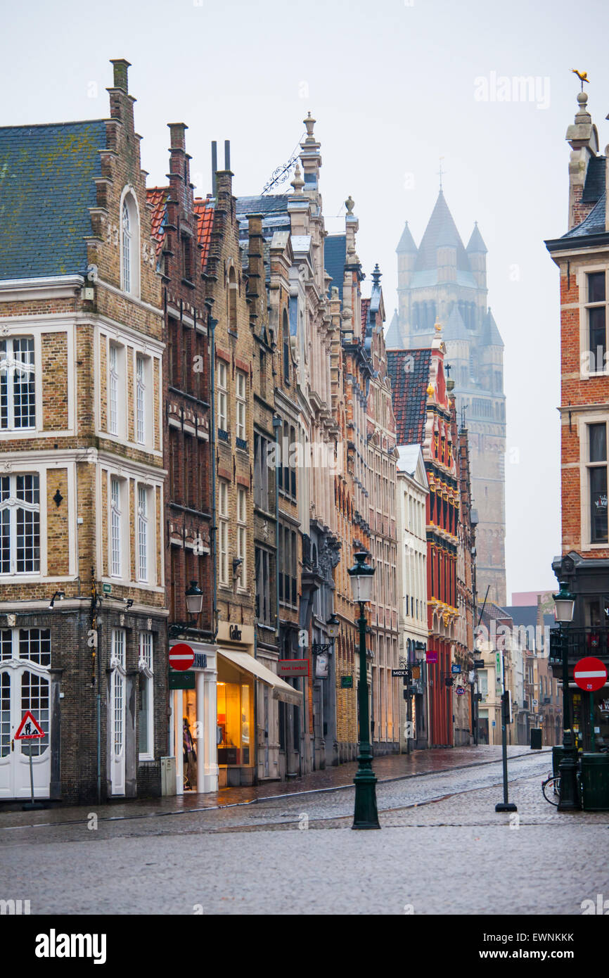 Distretto storico, a Bruges, Belgio Foto Stock
