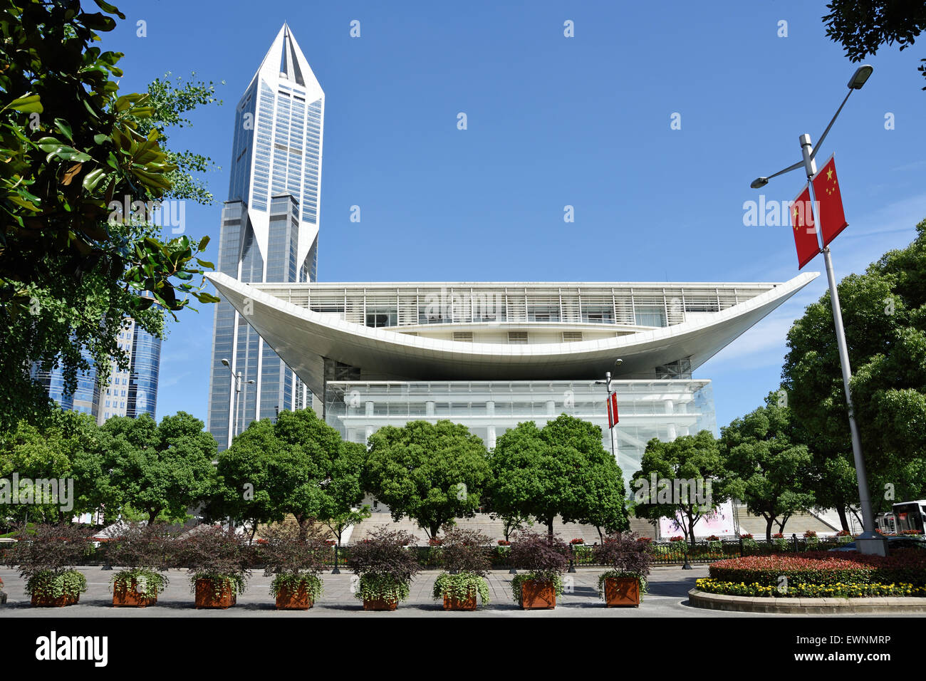 Shanghai Grand Theatre Piazza del Popolo in Huangpu District Shanghai cinese Cina Foto Stock