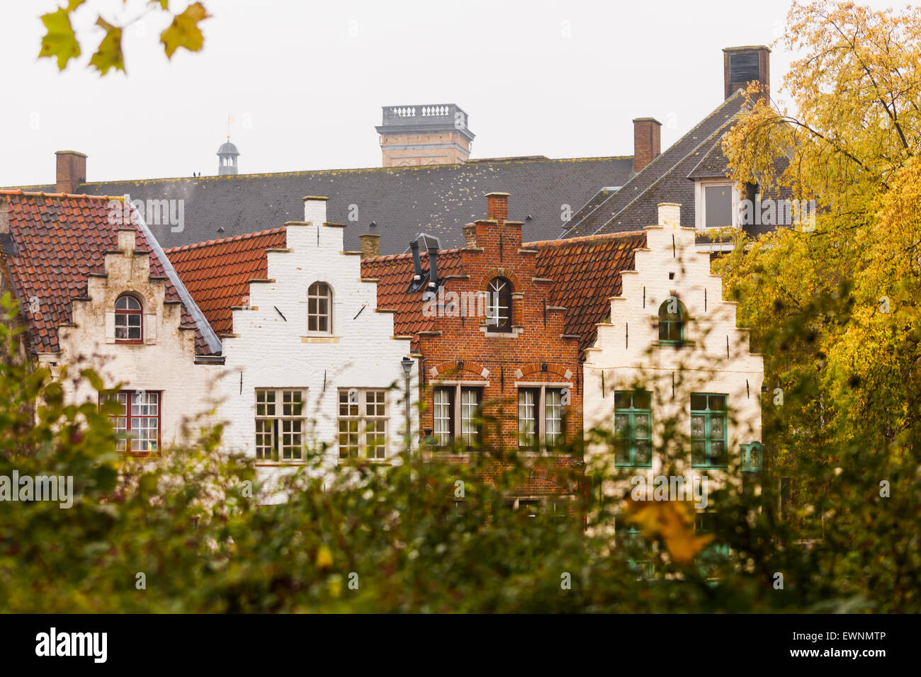Distretto storico, a Bruges, Belgio Foto Stock