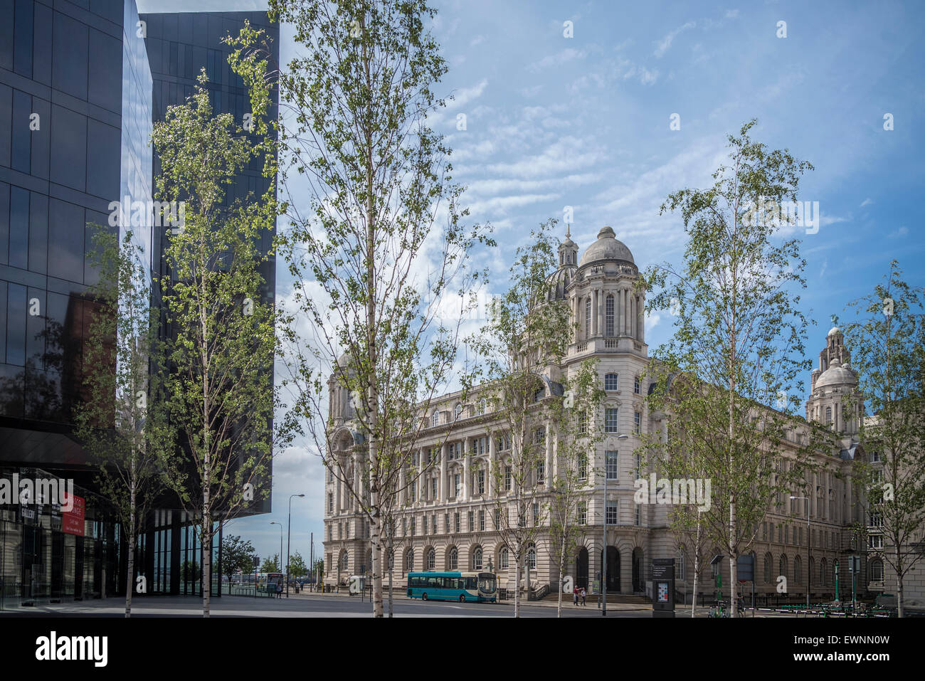 Liverpool Docks e porto edificio della società, Foto Stock