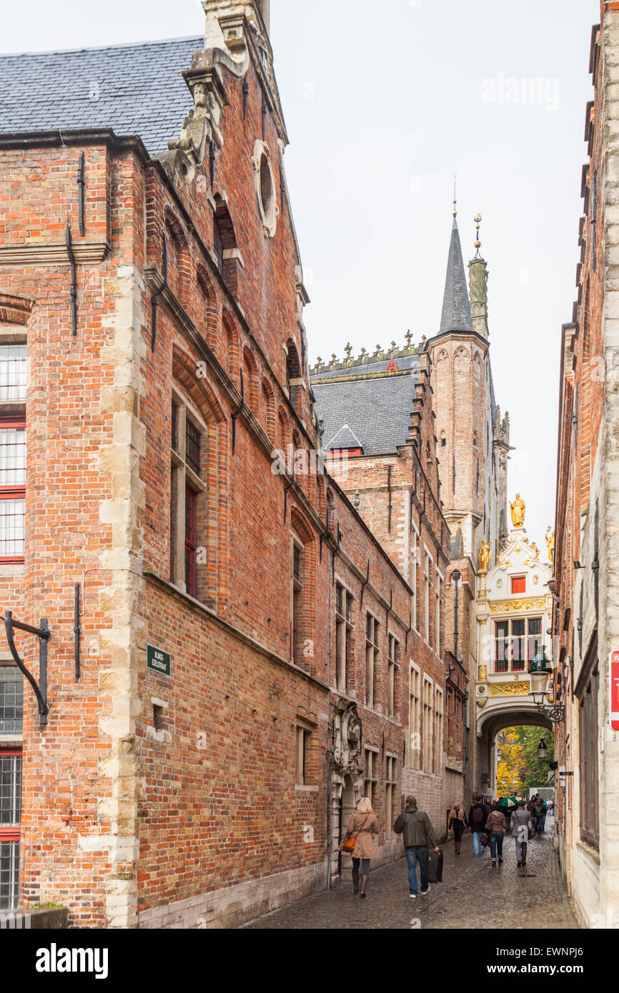 Distretto storico, a Bruges, Belgio Foto Stock