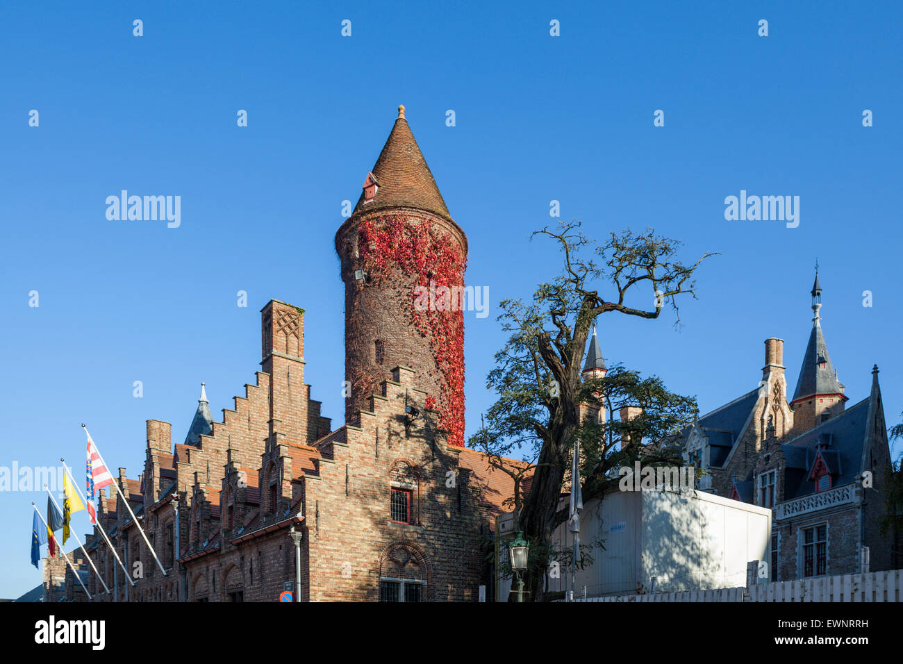 Distretto storico, a Bruges, Belgio Foto Stock