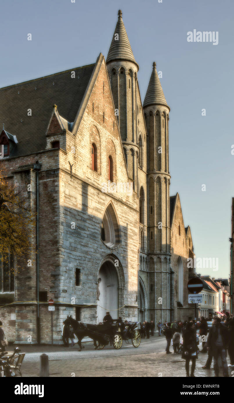 Distretto storico, a Bruges, Belgio Foto Stock