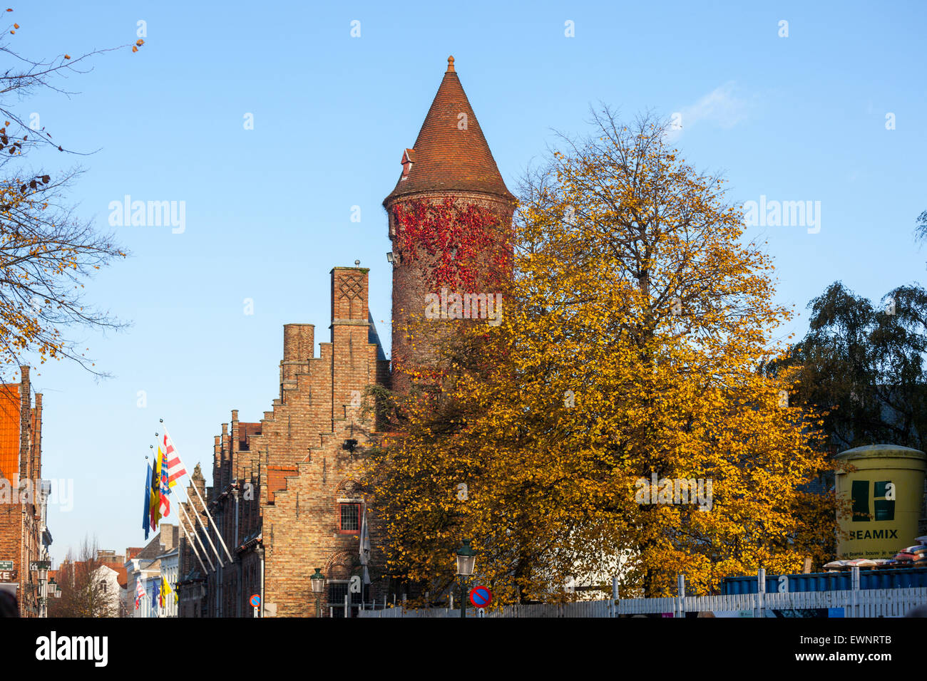 Distretto storico, a Bruges, Belgio Foto Stock