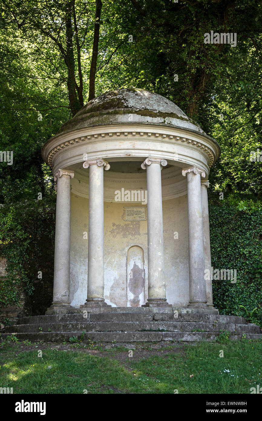 Tempio Miltons a Mount Edgcumbe country park in Cornwall, Regno Unito Foto Stock