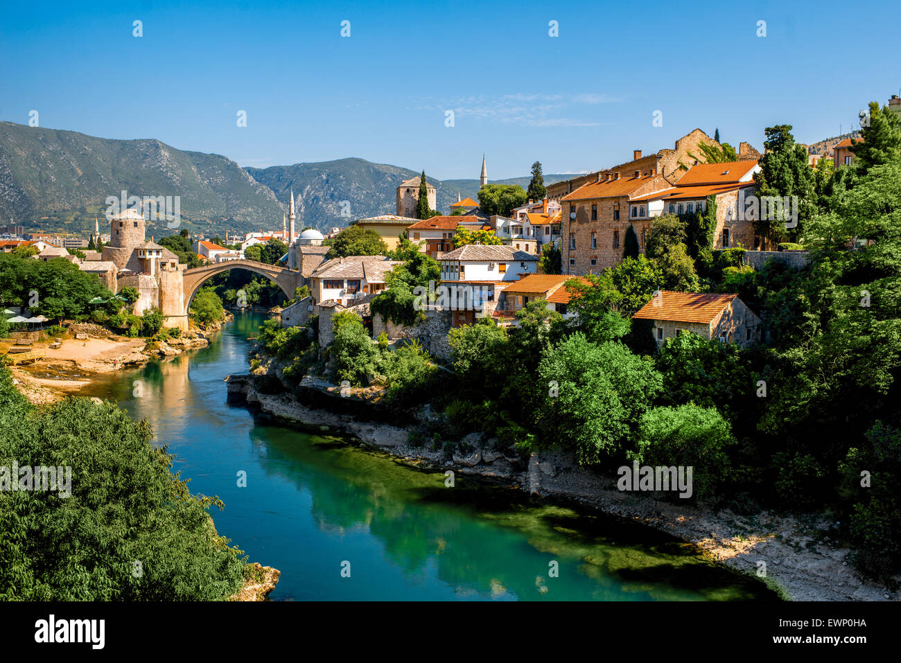 Mostar. vista città Foto Stock
