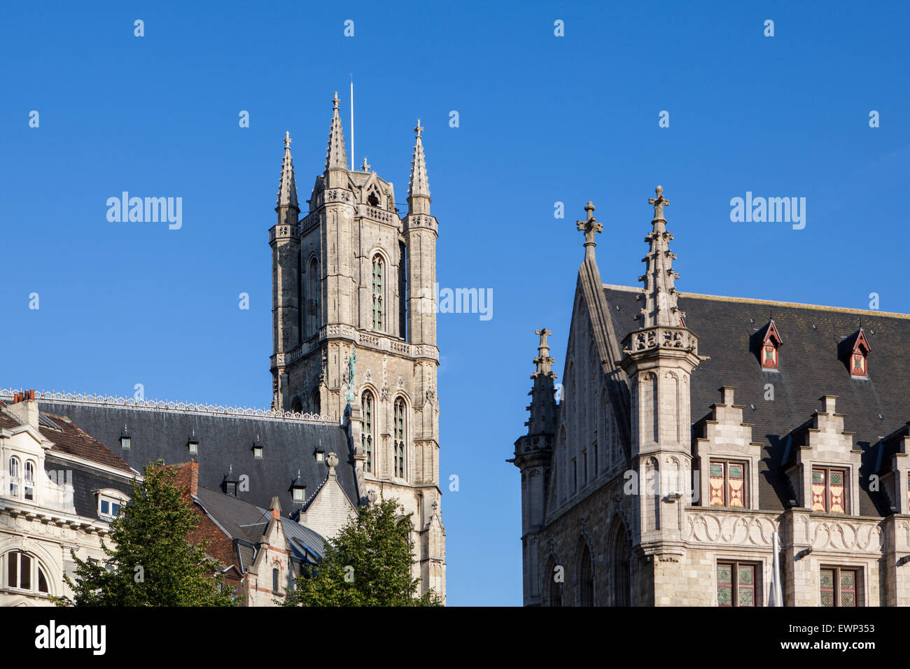 Distretto storico, a Gand, Belgio Foto Stock
