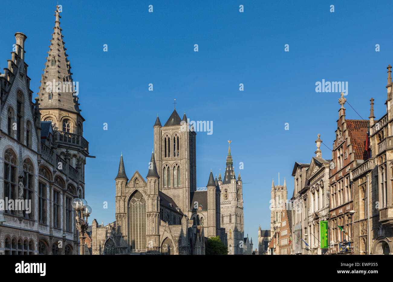 Distretto storico, a Gand, Belgio Foto Stock