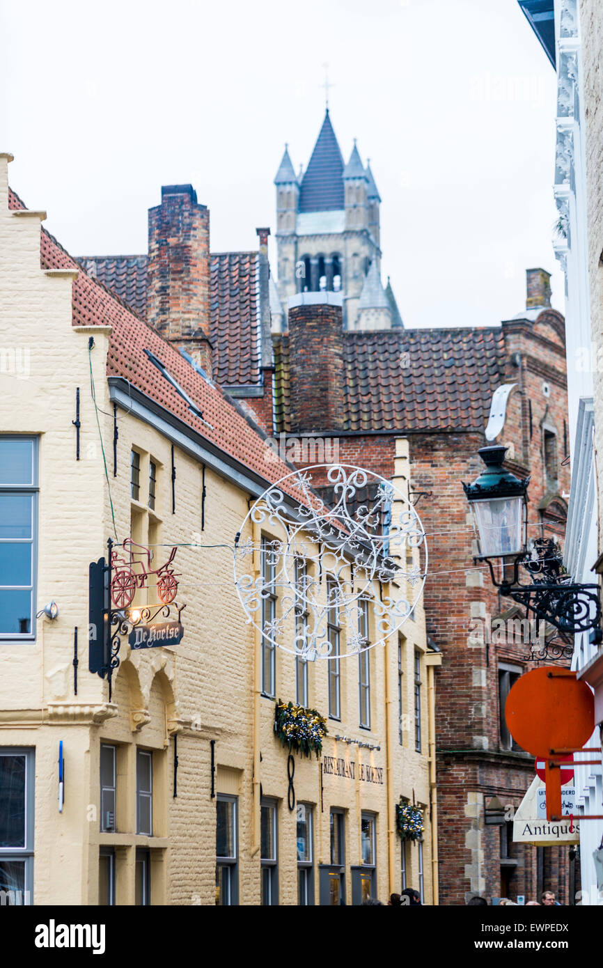 Distretto storico, a Bruges, Belgio Foto Stock