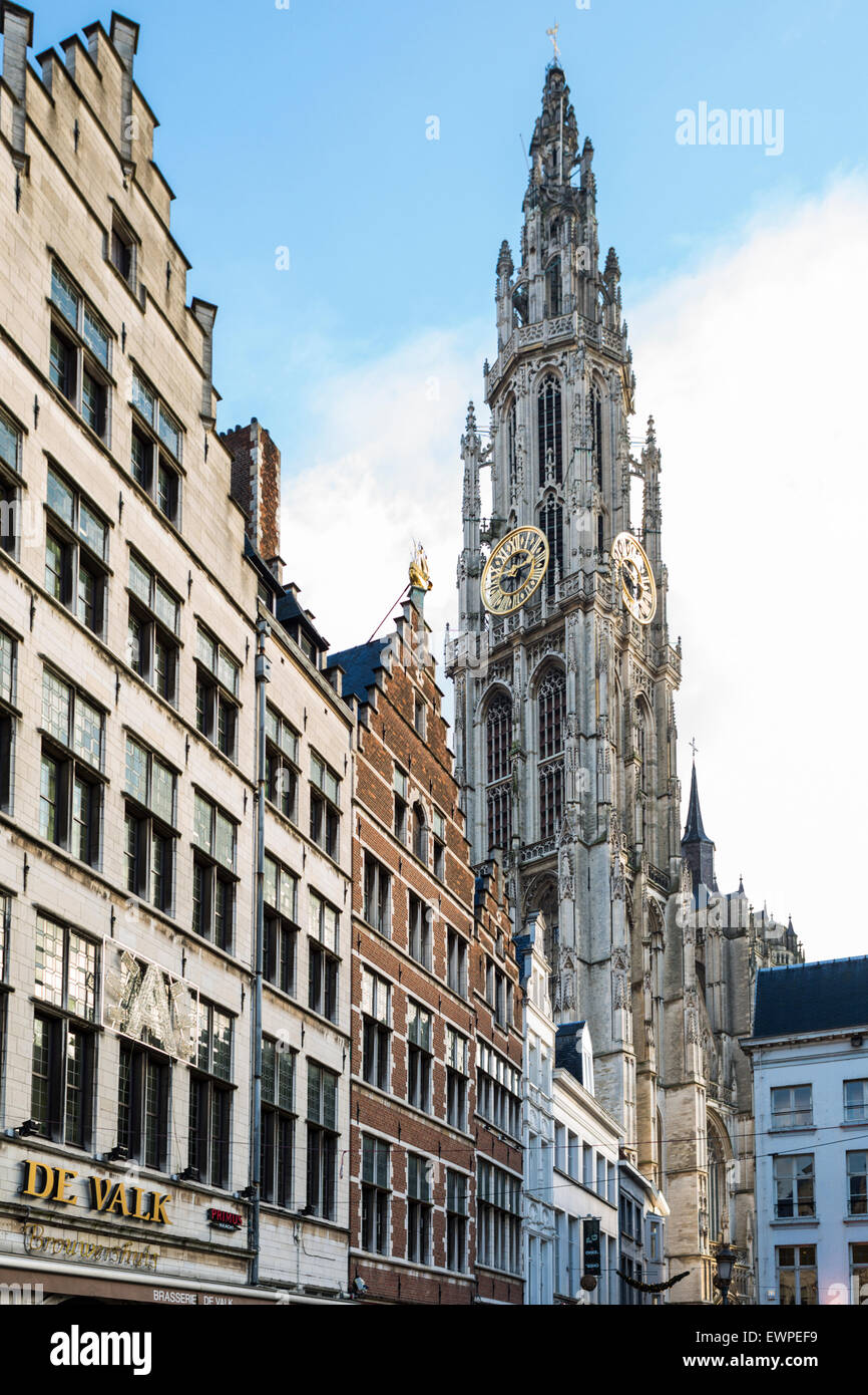 Il quartiere storico, Anversa, Belgio Foto Stock