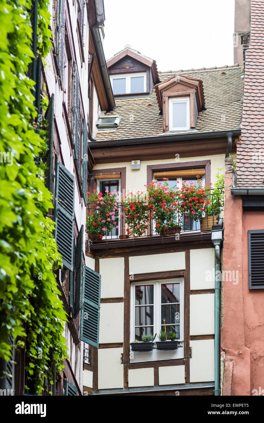 Il quartiere storico di Strasburgo, Alsazia, Francia Foto Stock