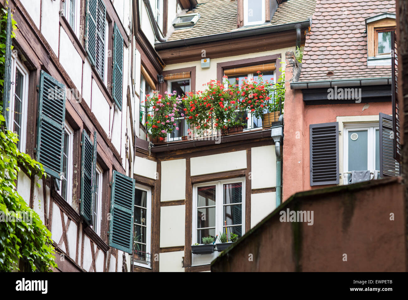 Il quartiere storico di Strasburgo, Alsazia, Francia Foto Stock