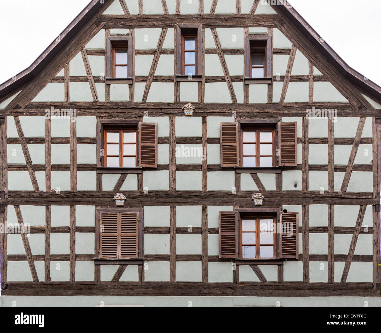 Dettagli architettonici, Strasburgo, Alsazia, Francia Foto Stock