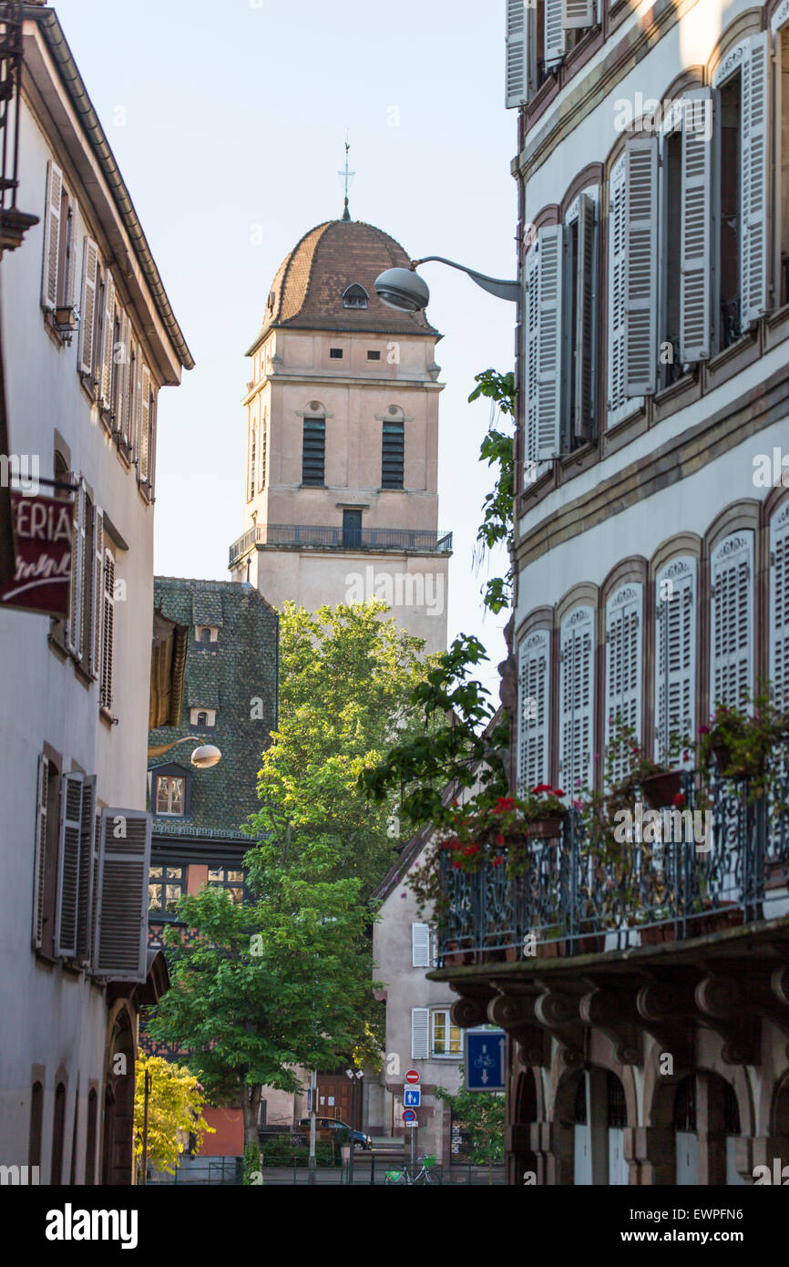 Il quartiere storico di Strasburgo, Alsazia, Francia Foto Stock
