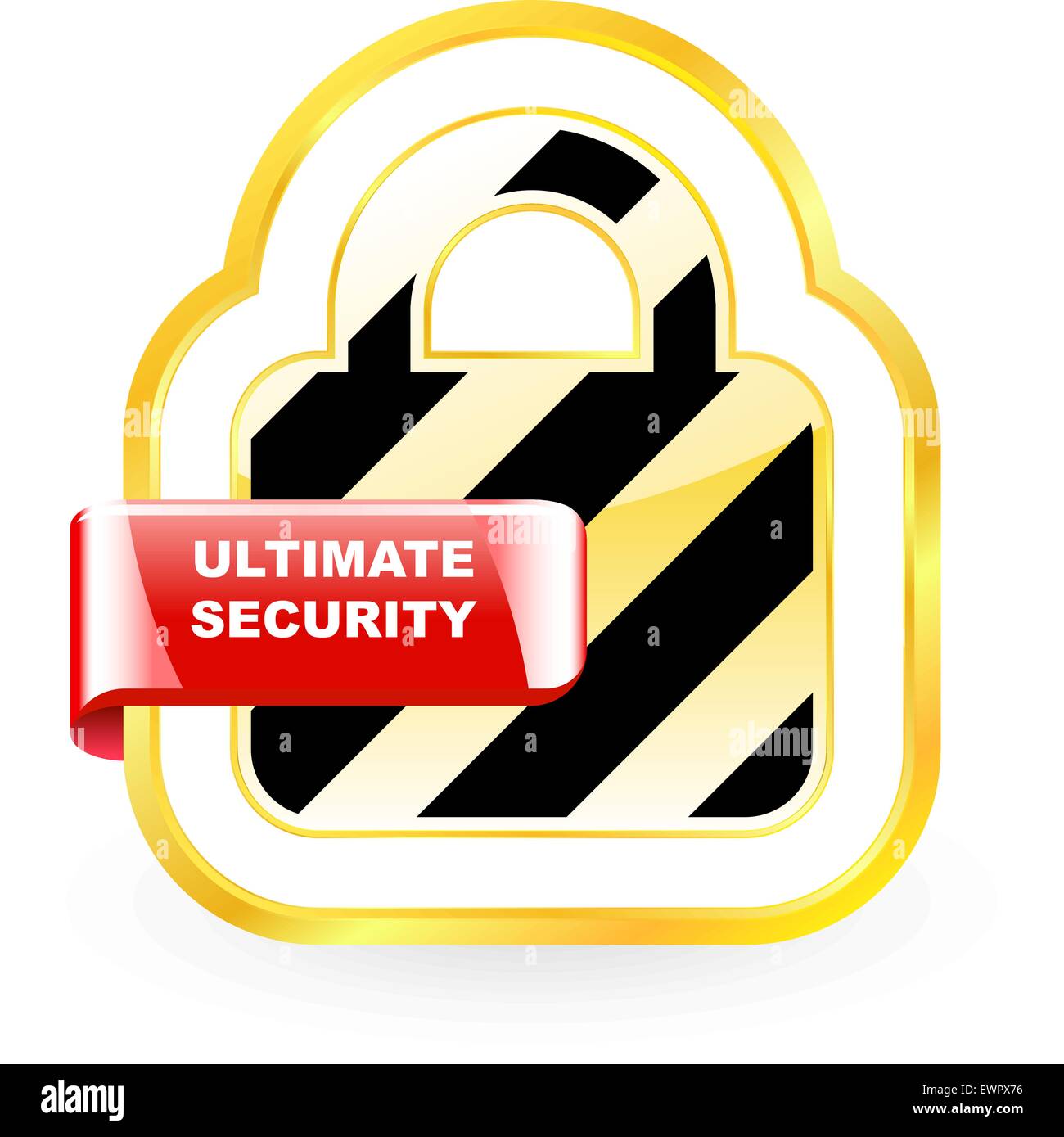 Icona a forma di lucchetto. Utilizzabile per il web design. Illustrazione Vettoriale