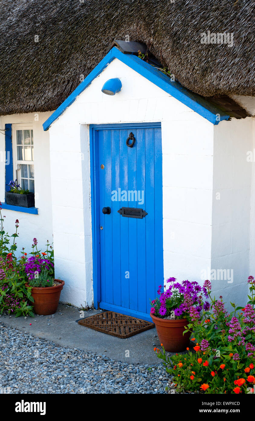 Kilmore Quay village, Porta cottage, Irlanda, Co Wexford, Irlanda meridionale Foto Stock