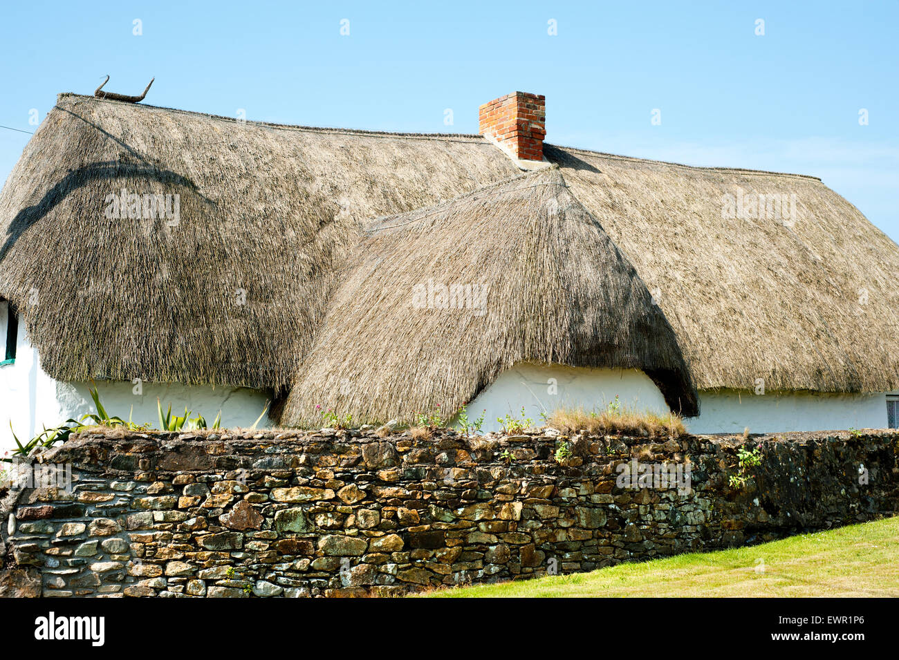 Irlanda, County Wexford, Kilmore Quay cottage tradizionale (precedentemente la casa in legno) Foto Stock