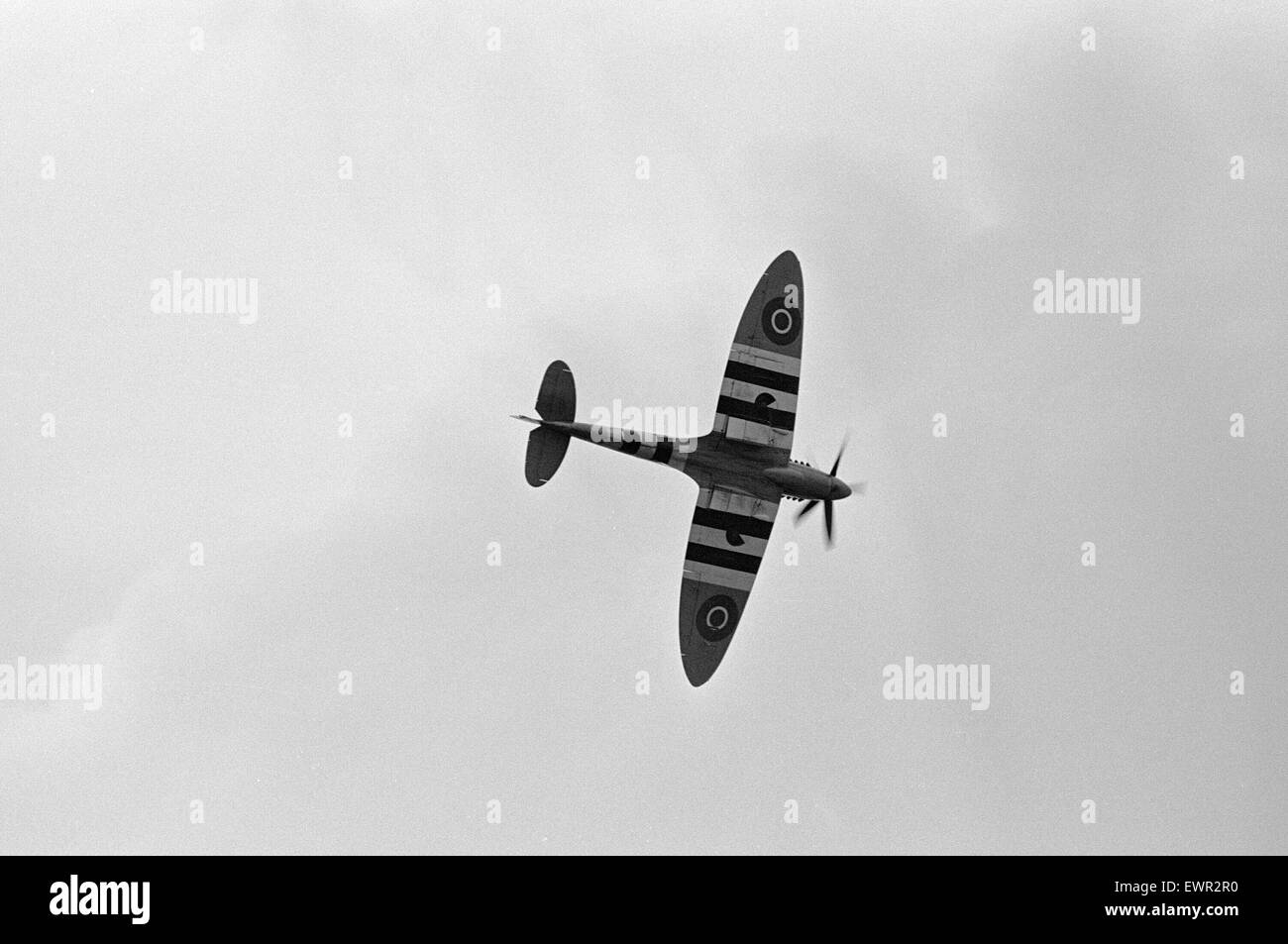 Spitfire sedile unico fighter aircraft in mostra a RAF Woodvale, a sud di Southport, Merseyside, 10 giugno 1987. Spitfire Mk.PRXIX PM631. Tipo: VS390. Numero di PM631. 91 DL E. Foto Stock