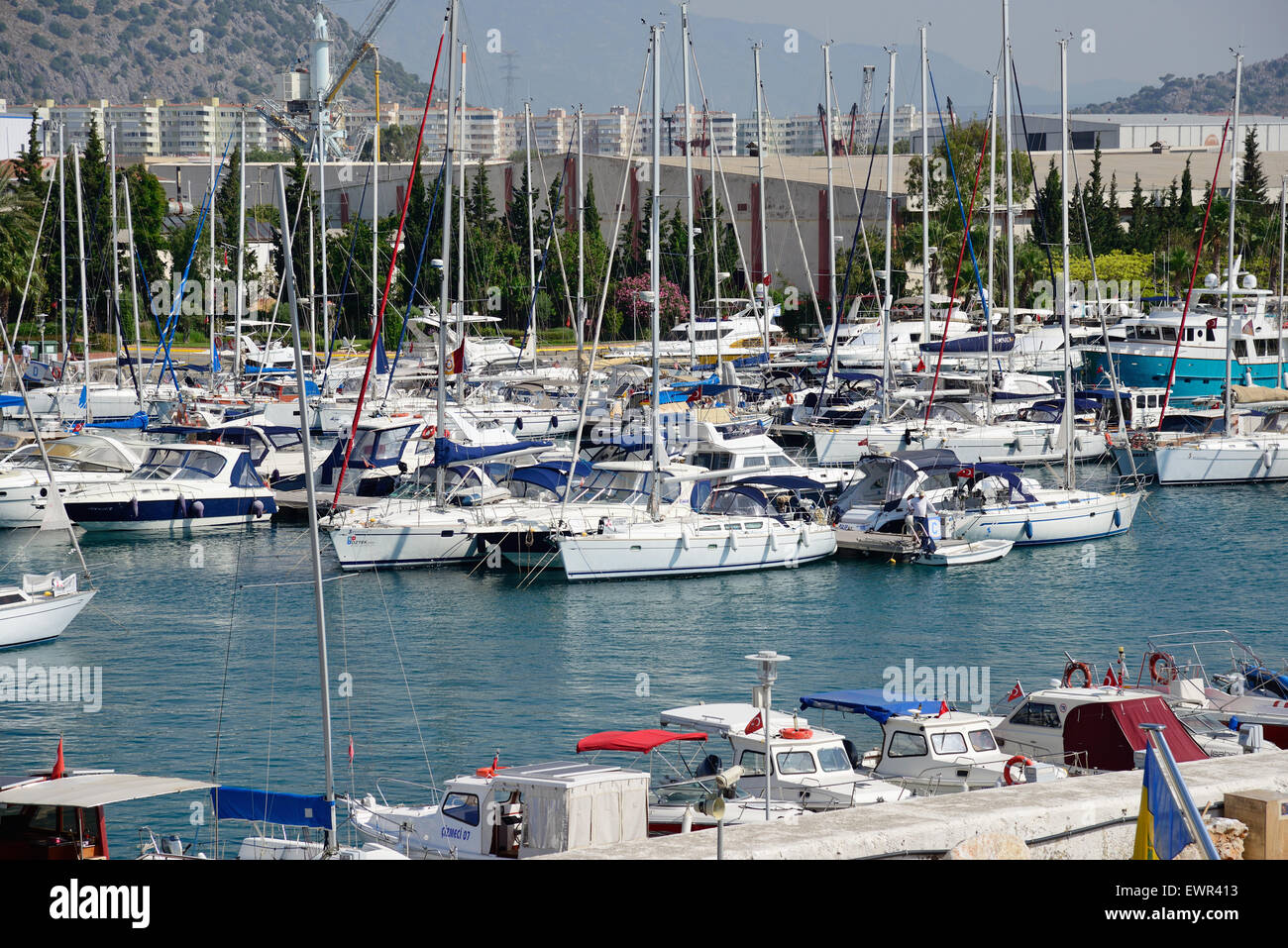 Yacht in Port Akdeniz, Antalya, Turchia Foto Stock