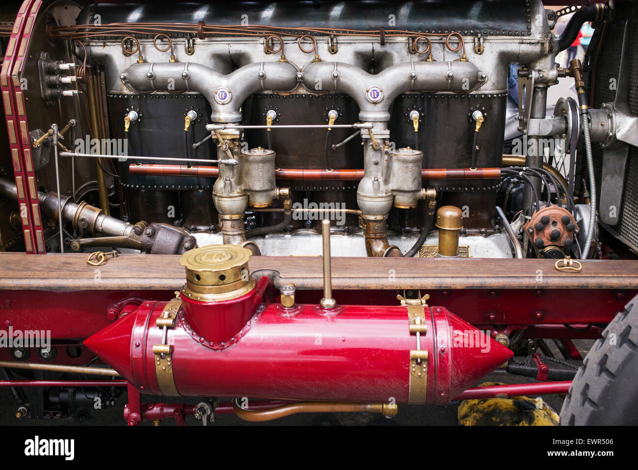 Fiat Isotta Fraschini motore. 1905 Land speed auto Foto Stock