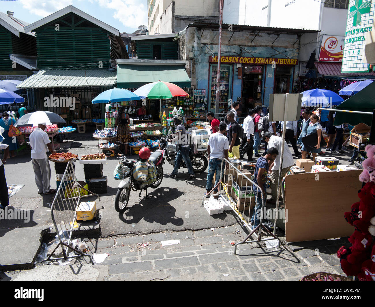 Marché Port Louis ile Maurice Oceano indiano Foto Stock