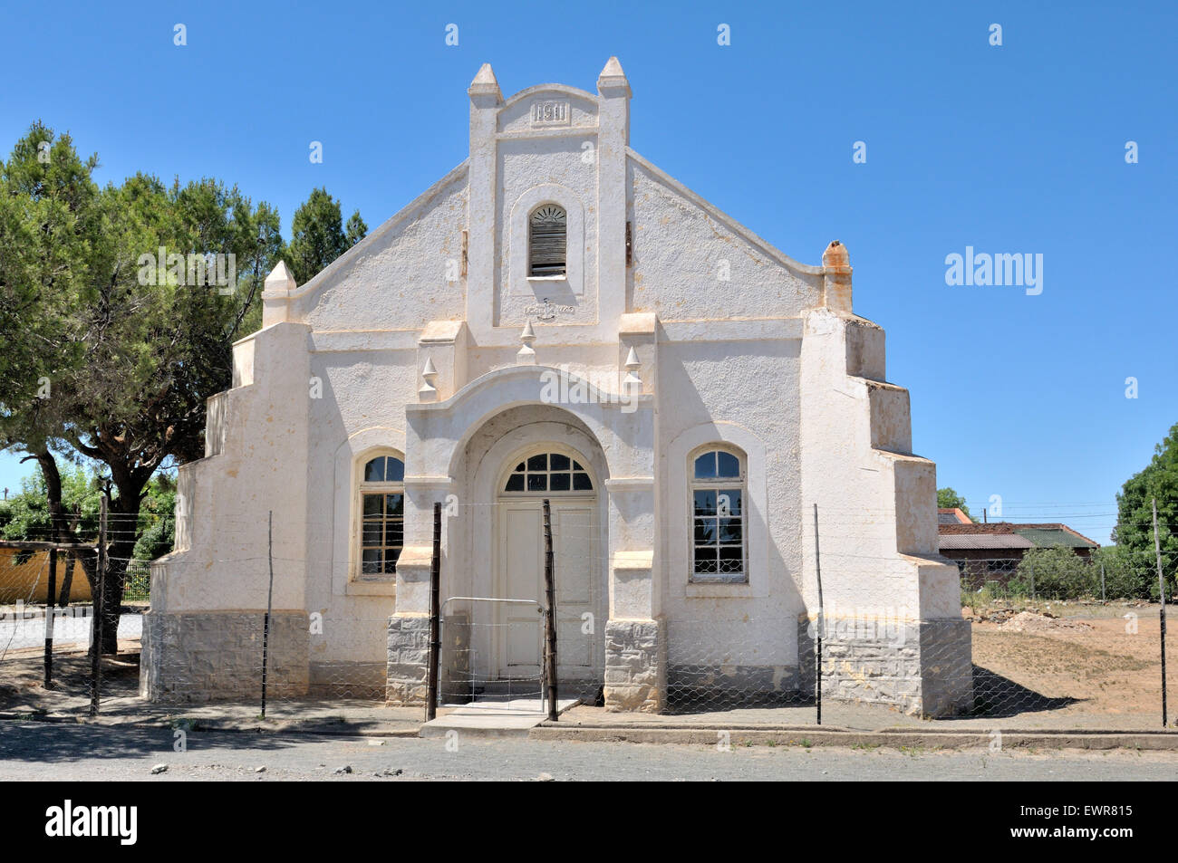 Chiesa inutilizzati in Hannover, Northern Cape Provincia del Sud Africa. Costruito nel 1911. Foto Stock