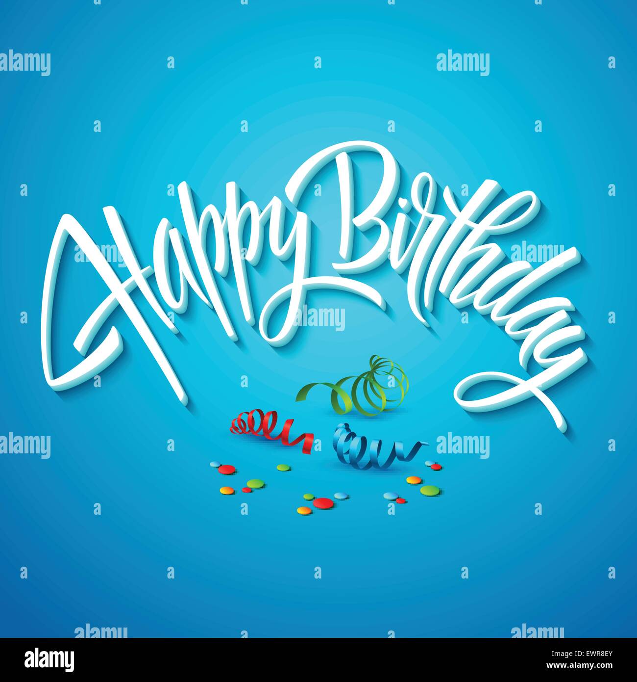 Buon compleanno card tipografia. Illustrazione Vettoriale Illustrazione Vettoriale