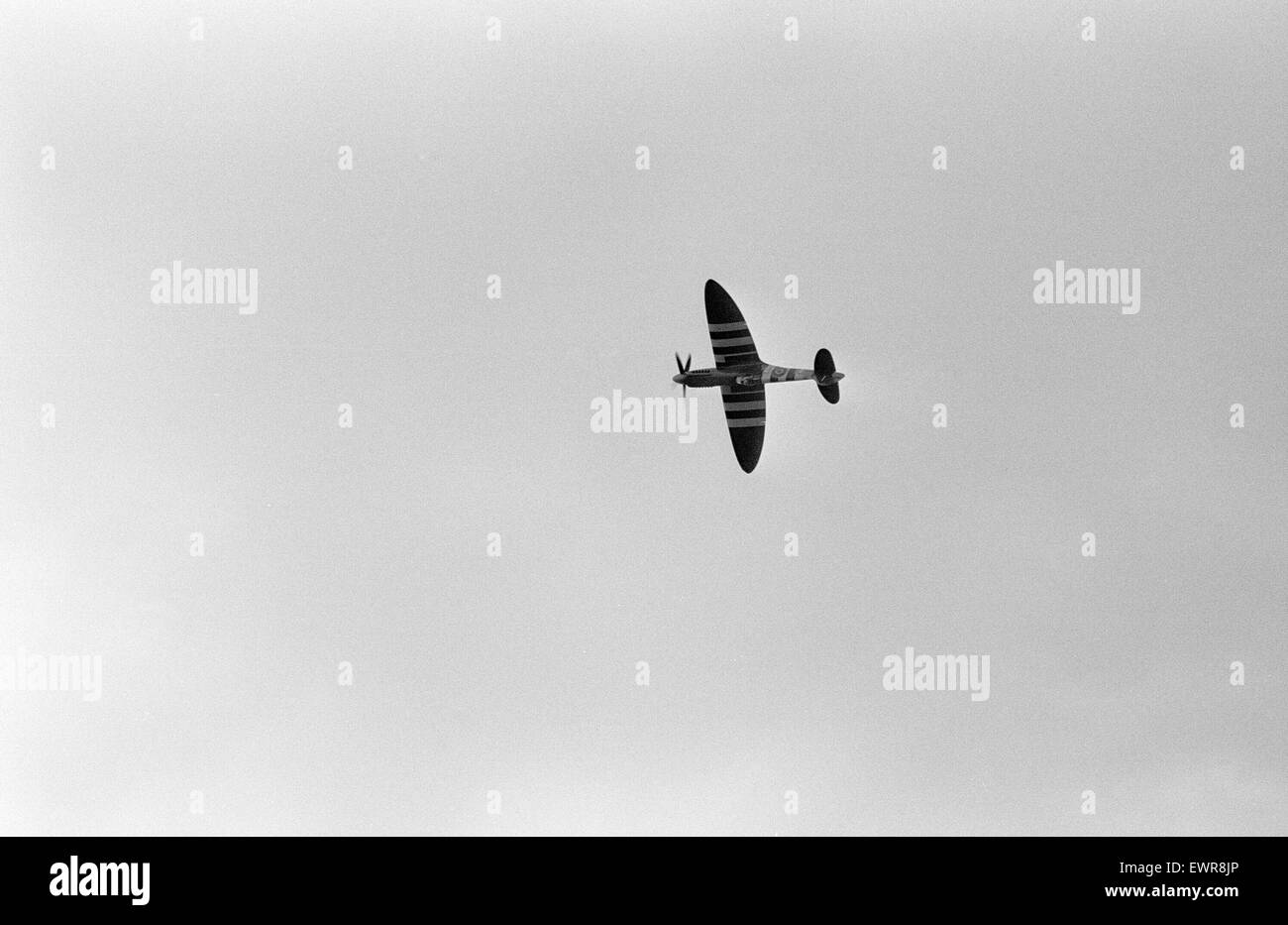 Spitfire sedile unico fighter aircraft in mostra a RAF Woodvale, a sud di Southport, Merseyside, 10 giugno 1987. Spitfire Mk.PRXIX PM631. Tipo: VS390. Numero di PM631. 91 DL E. Foto Stock