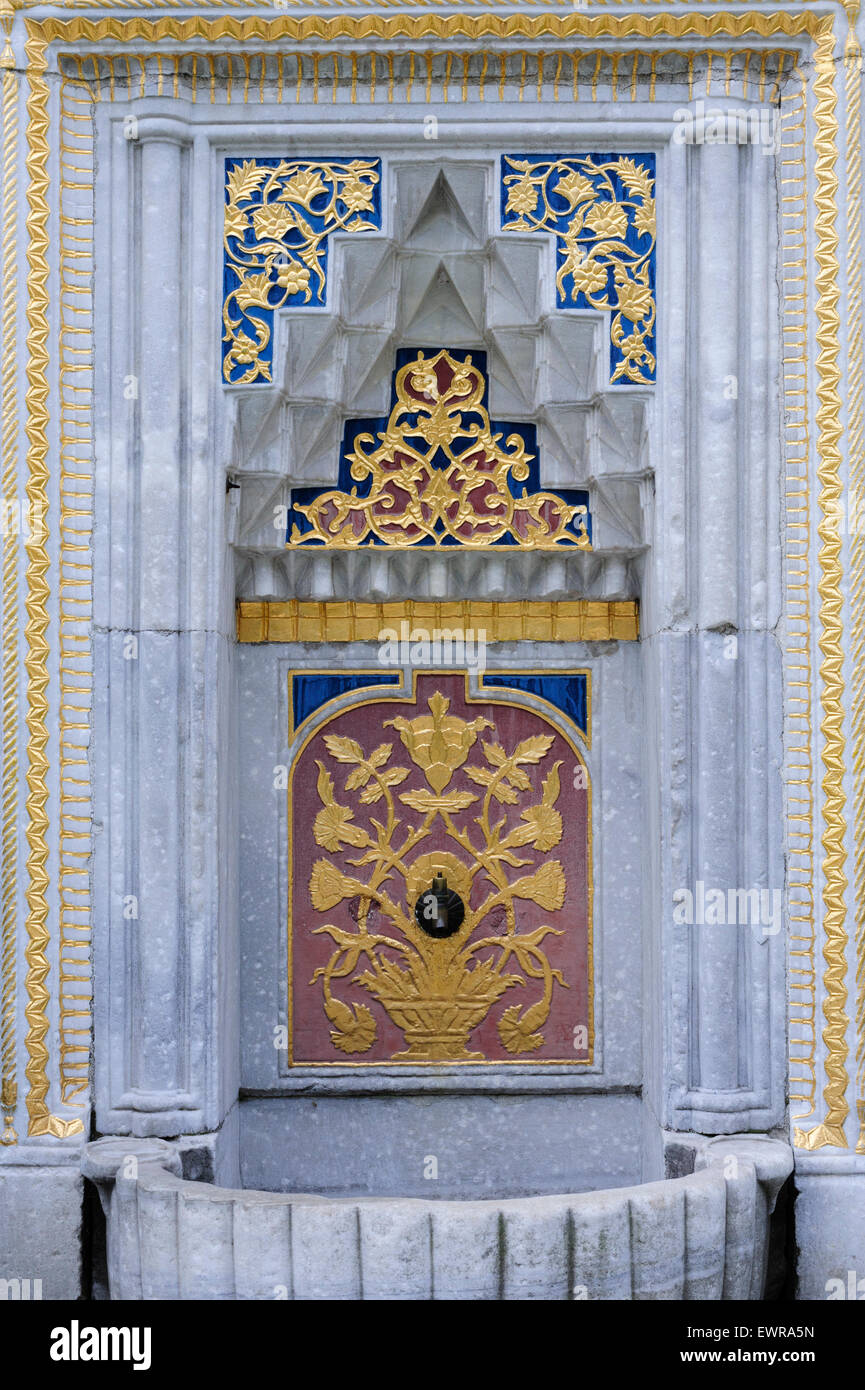 Fontana nel Palazzo Topkapi Foto Stock