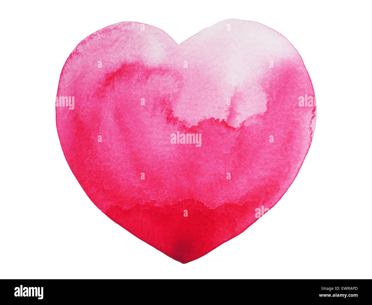 Cuore vernice, pittura ad acquarello, illustration design Foto Stock