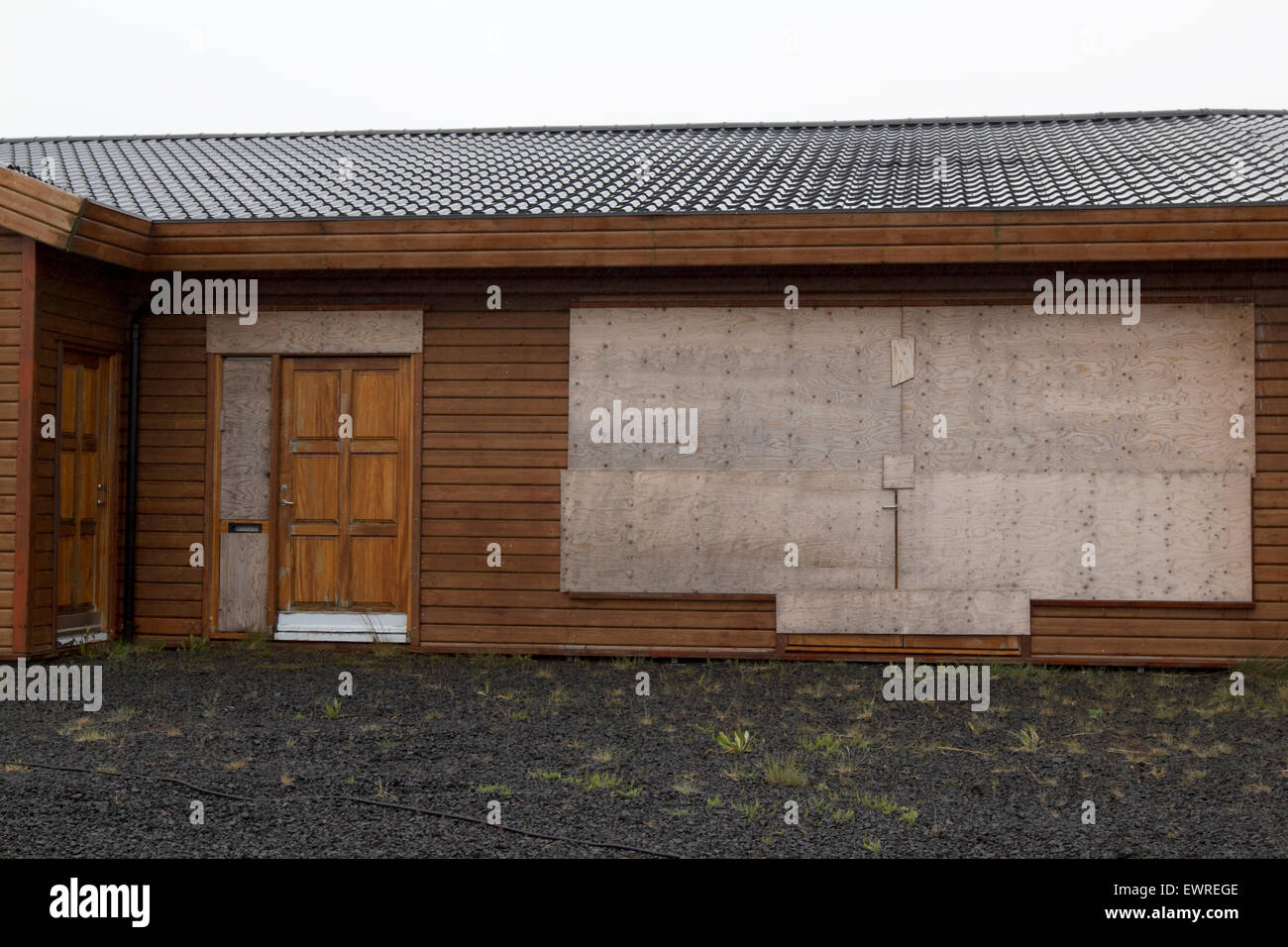 Saliti fino 2 case a causa della crisi finanziaria in Islanda grindavik Foto Stock