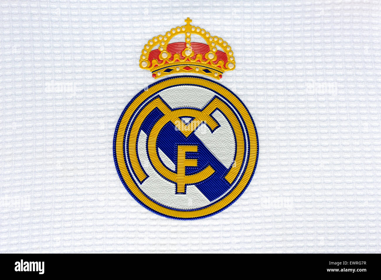 Close up di un Real Madrid Maglia C.F. Foto Stock