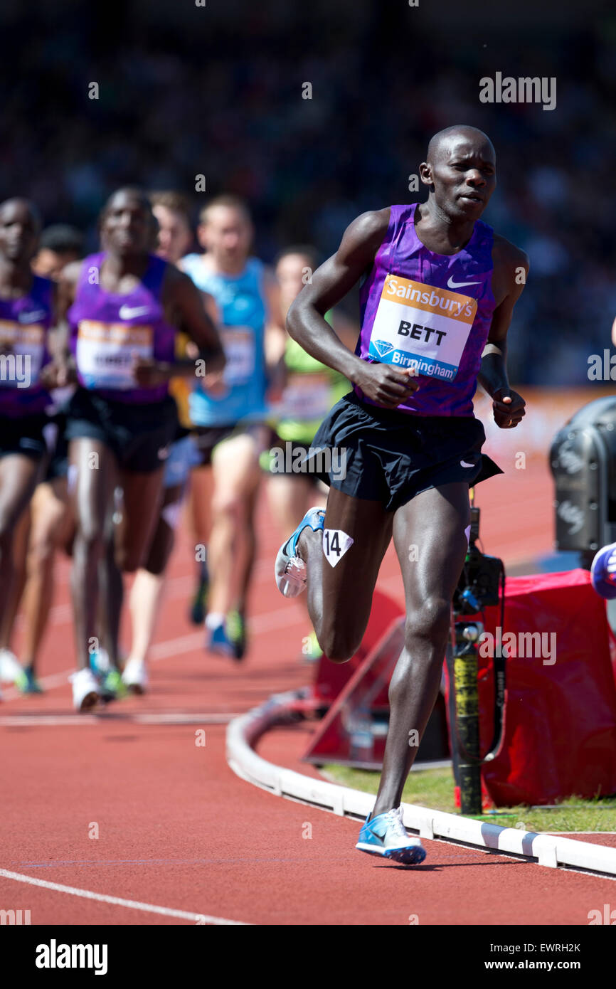 Ruben BETT, Uomini 1500m, IAAF Diamond League 2015, Alexander Stadium, Birmingham, Regno Unito, 7 giugno 2015. Foto Stock