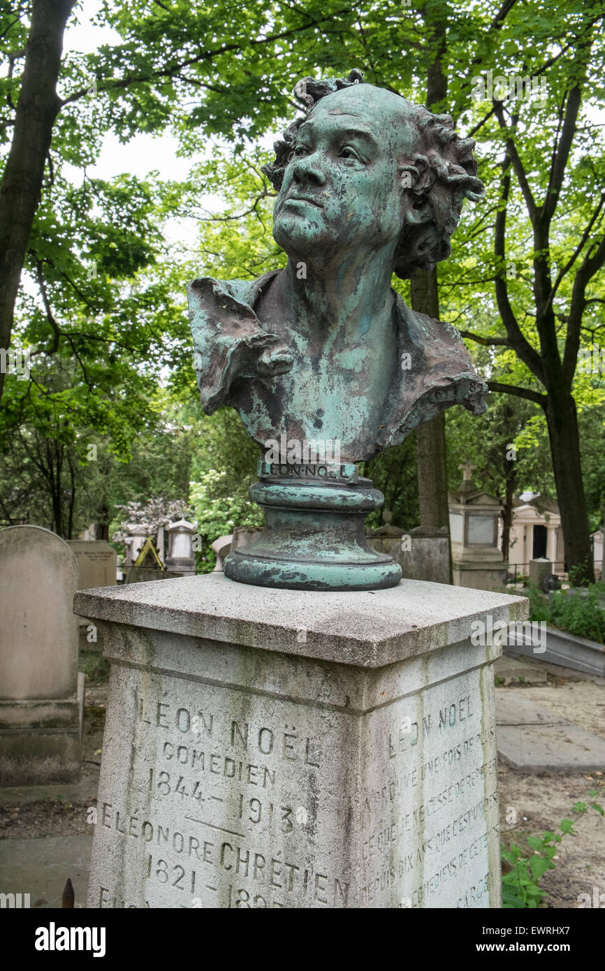 Parigi,Francia,Pere,Lachaise,cimitero,Parigi,Leon,Noel,comico, Foto Stock