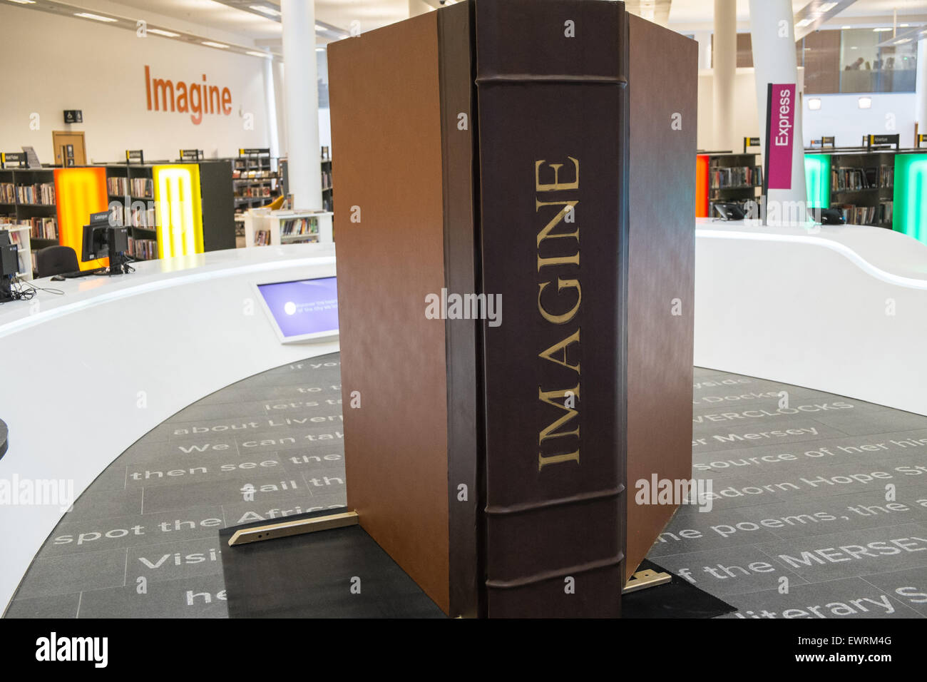 Pluripremiata libreria centrale,Liverpool Foto Stock