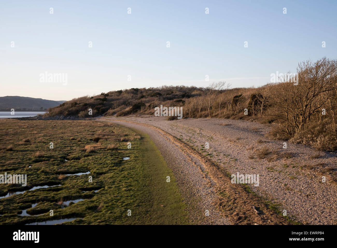 White creek baia vicino a Arnside, Cumbria. Foto Stock
