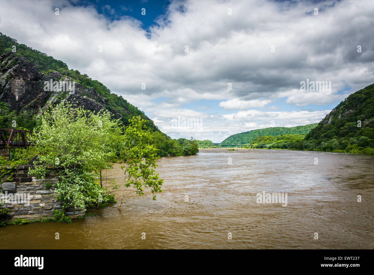 Il fiume Potomac, in harpers Ferry, West Virginia. Foto Stock