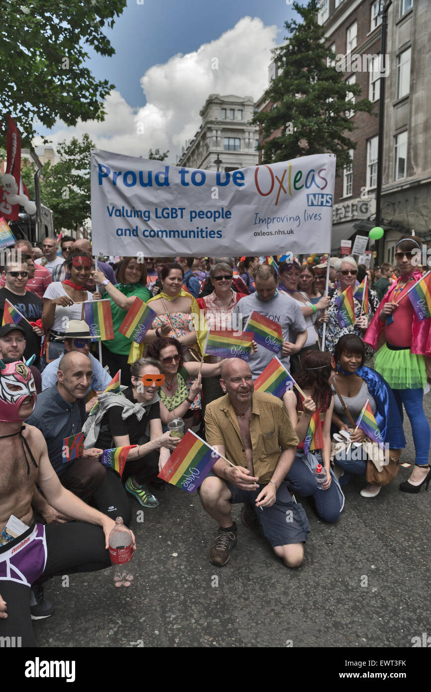 Orgoglio a Londra Parade, 2015, Baker Street, Marylebone, London, England, Regno Unito Foto Stock