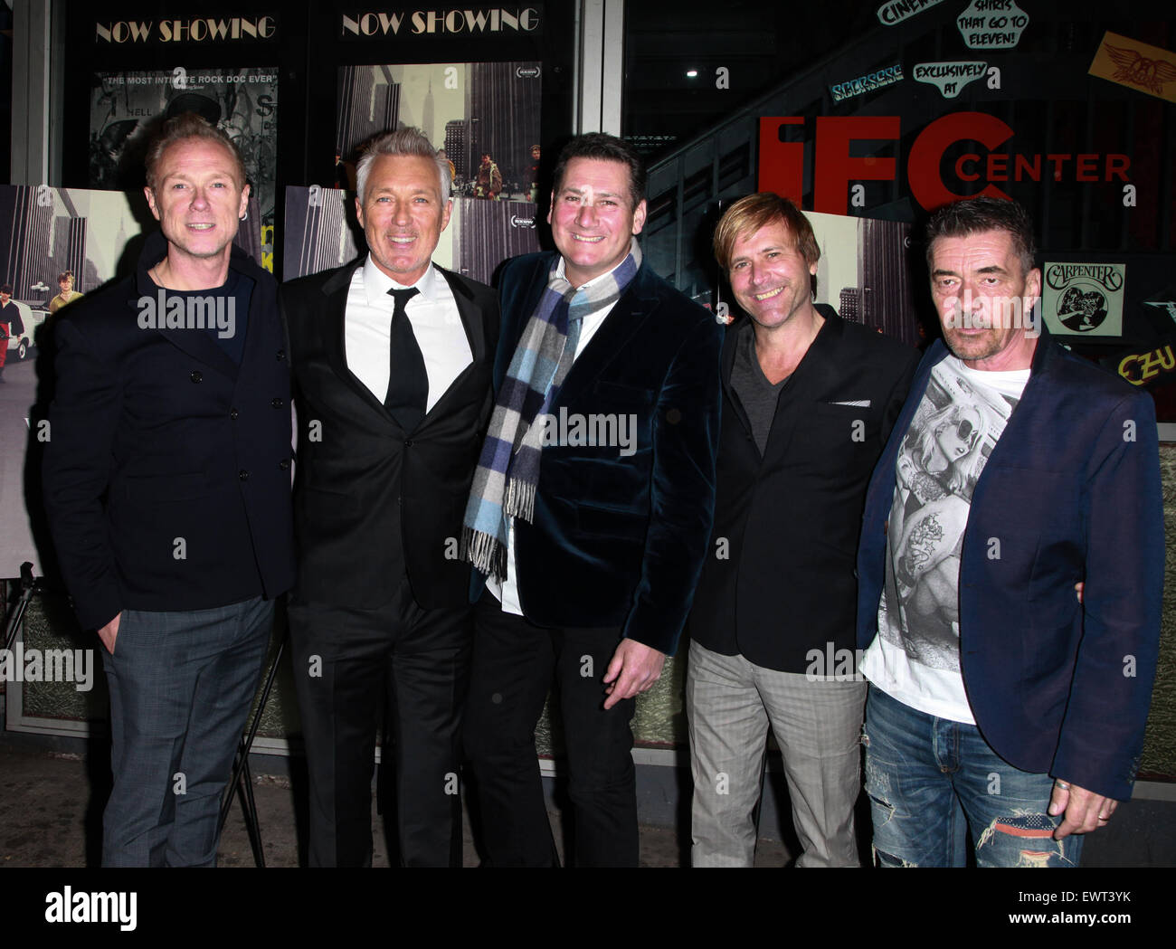 Premiere di Spandau Ballet's 'Soul ragazzi di tutto il Mondo Occidentale' all'IFC Center dotato di: Gary Kemp Martin Kemp, Tony Hadley, Steve Norman, John Keeble dove: New York New York, Stati Uniti quando: 29 Apr 2015 Foto Stock