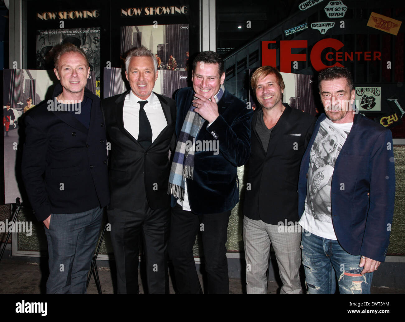 Premiere di Spandau Ballet's 'Soul ragazzi di tutto il Mondo Occidentale' all'IFC Center dotato di: Gary Kemp Martin Kemp, Tony Hadley, Steve Norman, John Keeble dove: New York New York, Stati Uniti quando: 29 Apr 2015 Foto Stock