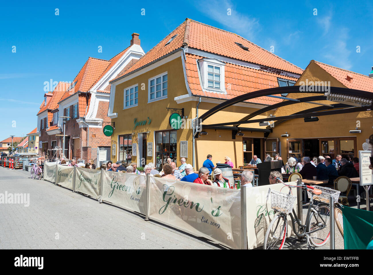 Green Pub & Cafe, Havnevej, Skagen, regione dello Jutland settentrionale, Danimarca Foto Stock