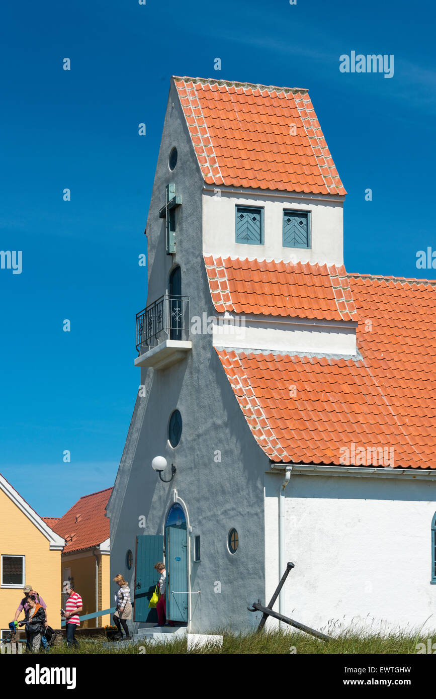 I marinai svedese è la Chiesa, Skagen, regione dello Jutland settentrionale, Danimarca Foto Stock