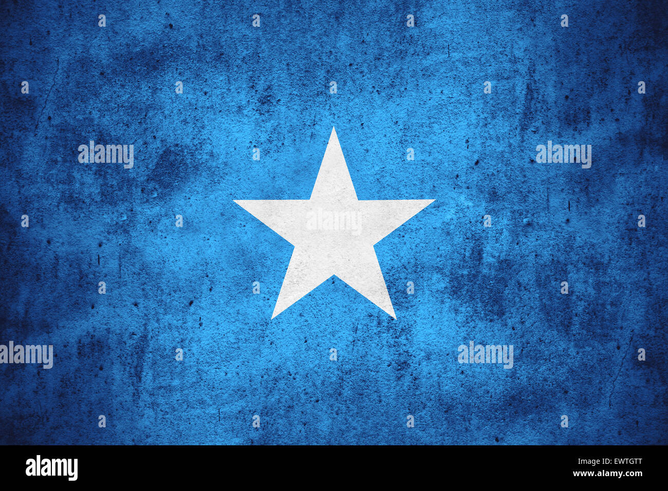 Bandiera della Somalia o somalo di banner sul modello ruvida sfondo texture Foto Stock